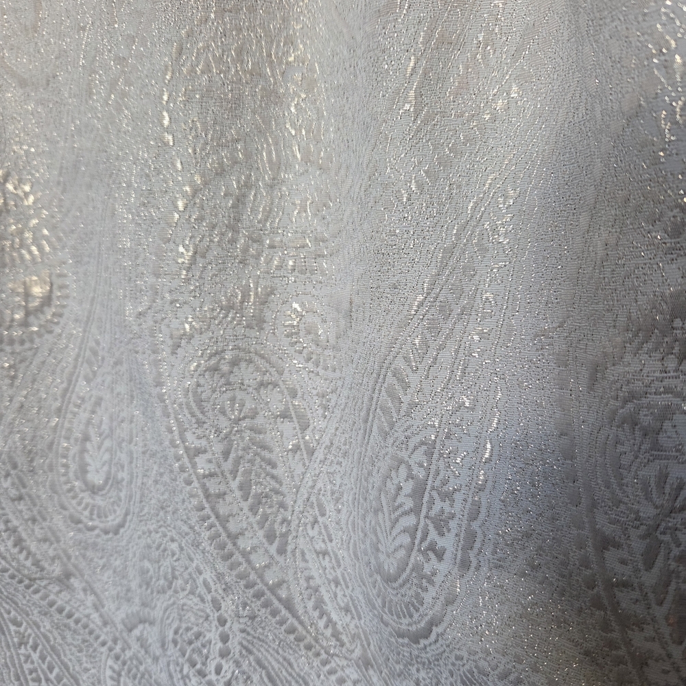 Le Suit Ivory Neutral Paisley Pencil Skirt Size 12 - Picture 4 of 11